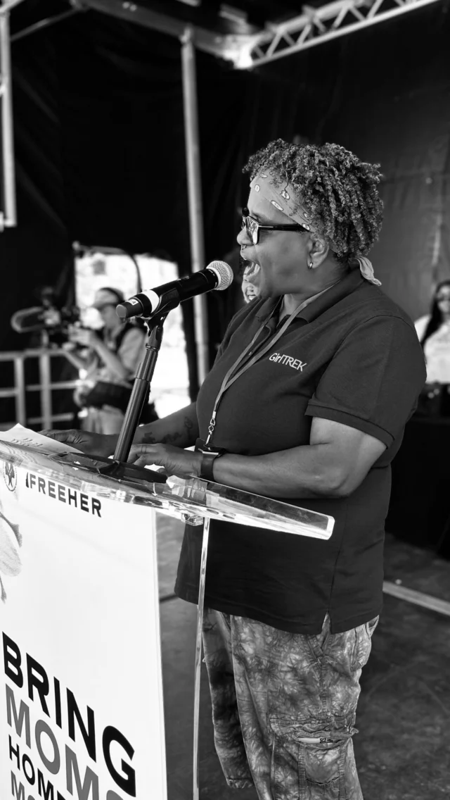 On Wednesday, at high noon, in the nation’s capital, at the 10th Anniversary FreeHer March and Rally, in the middle of Pennsylvania Avenue, in the shadow of the White House, Yolanda Williams, GirlTREK’s National Field Organizer for Incarcerated and Formerly Incarcerated Women, delivered a speech that would make Fannie Lou Hamer stand to her feet and shout.

This is what we meant when we said we’re outside.

Watch Yolanda’s full speech at the link in our bio. 

#freeher #girltrek #therevolutionwillnotbetelevised #GetFree
